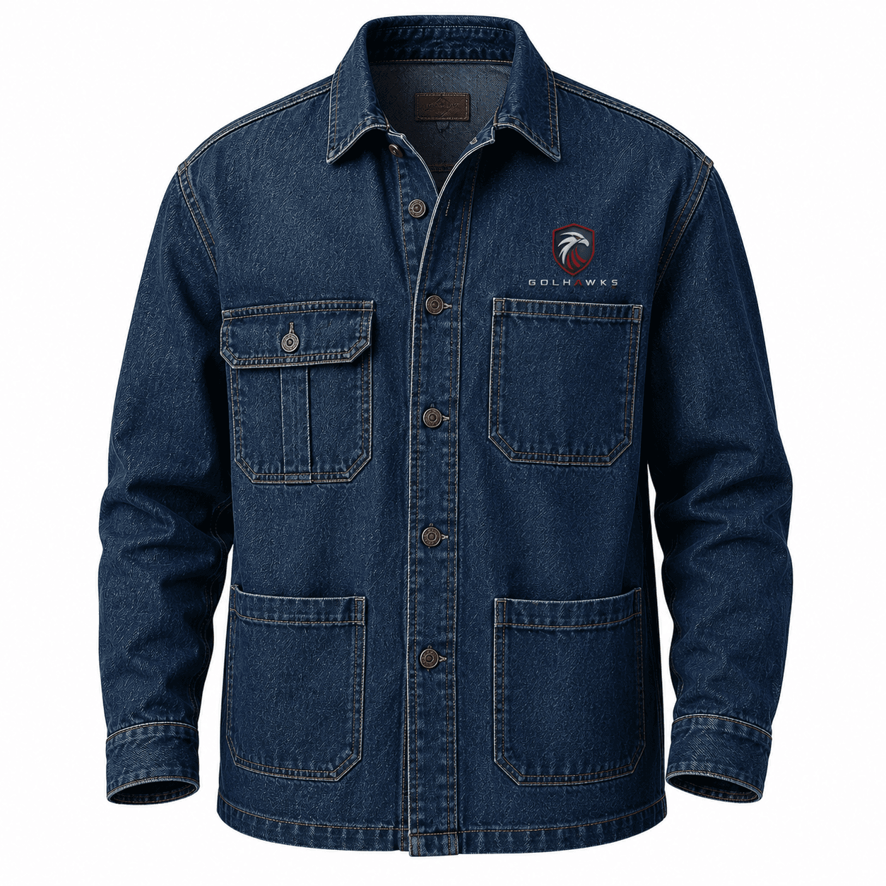 Utility Denim Work Overshirt - Custom DENIM PRODUCTS Manufacturing by GolHawks International Sialkot